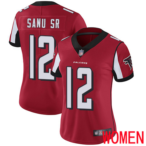 Atlanta Falcons Limited Red Women Mohamed Sanu Home Jersey NFL Football 12 Vapor Untouchable